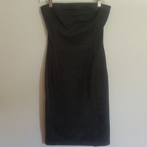 Sleek black tube dress